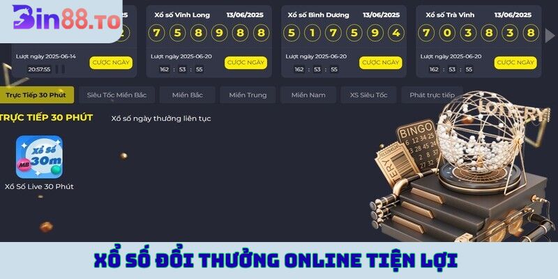 Xổ số đổi thưởng online tiện lợi
